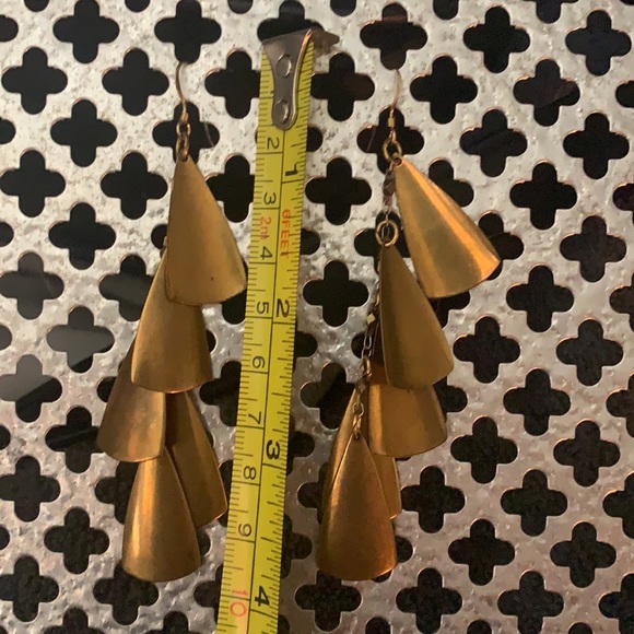 Gold filled long dangle earrings - Picture 5 of 5